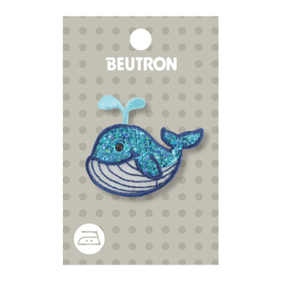 Beutron Sequin Blue Whale Iron On Motif Sequin Blue Whale