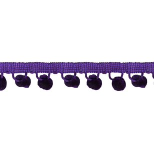 Simplicity Polyester Pom Fringe Purple 28 mm