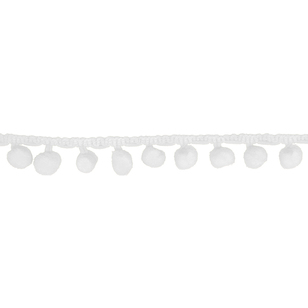 Simplicity Pom Pom Fringe White 19 mm x 1.2 m