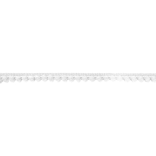 Simplicity Puff Ball Fringe White 9.5 mm x 1.8 m