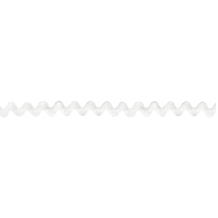 Simplicity Medium Rick Rack White 12 mm x 2.7 m