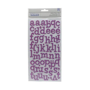 American Crafts Thickers Glitter Sprinkles Chipboard Lavender