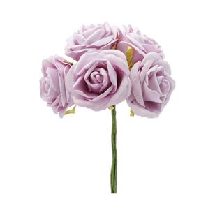 Vivaldi Blossoms 5 Head Foam Rose Bunch Lavender 73 mm