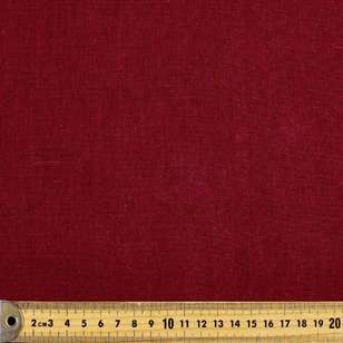 Plain 112 cm Cotton Linen Fabric Maroon