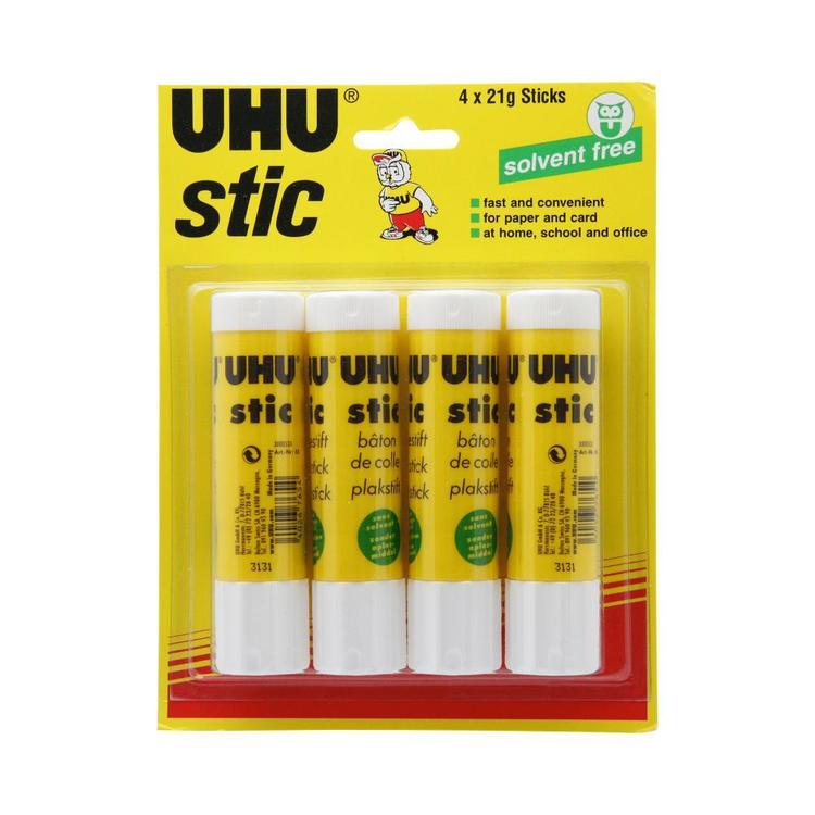  UHU stic, Glue Stick Without Solvent 5 x 40 g Blister, White :  Arts, Crafts & Sewing