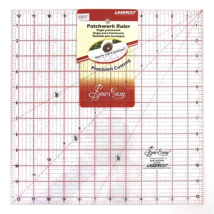 Sew Easy Square Ruler Imperial Clear