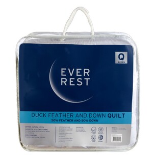 Ever Rest 50% Duck Down 50% Feather Quilt White King