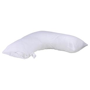 Brampton House V Shaped Anti Bacterial Quilted Pillow Protector White V Shaped