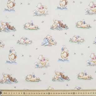 Disney Classic Pooh Quiet Moments Fabric Taupe 112 cm