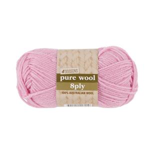 4 Seasons Pure Wool 8 Ply Yarn 50 g Baby Pink 50 g