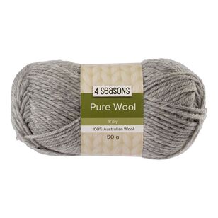 4 Seasons Pure Wool 8 Ply Yarn 50 g Grey 50 g