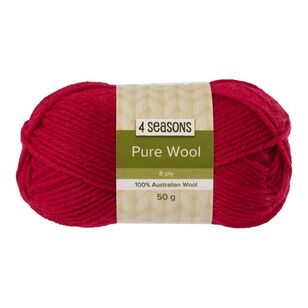 4 Seasons Pure Wool 8 Ply Yarn 50 g Ruby 50 g