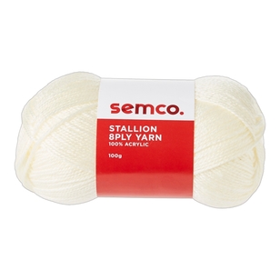 Semco Stallion 8 Ply Yarn 100 g Cream 100g