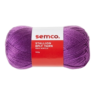 Semco Stallion 8 Ply Yarn 100 g Purple 100g