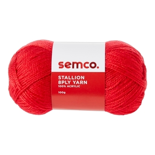 Semco Stallion 8 Ply Yarn 100 g Red 100g