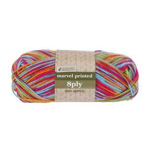 4 Seasons Printed Marvel 8 Ply Yarn 100 g 32 Rainbow 100 g