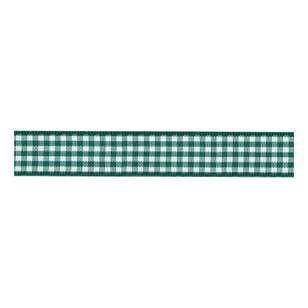 Berisfords TRL Gingham Ribbon Hunter Green