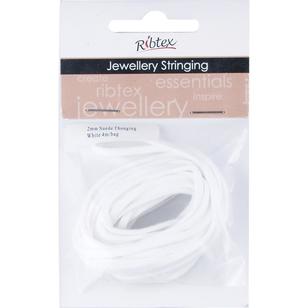 Ribtex Jewellery Stringing Terylene Thonging White 2 mm x 4 m