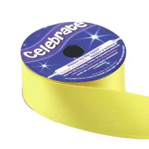 Celebrate 25 mm Satin Ribbon Lemon 25 mm