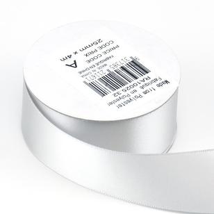 Celebrate 25 mm Satin Ribbon Silver 25 mm