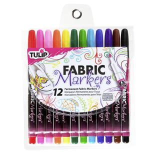 Tulip 12 Piece Fabric Markers Multicoloured