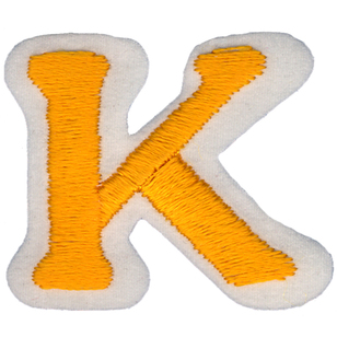 Simplicity K Embroidered Letter Motif Gold 35 mm