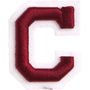 Simplicity Raised Letter C Iron On Motif Red 55 mm