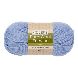 4 Seasons Pure Wool Entwine 8 Ply Yarn 100 g Light Blue 100 g