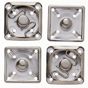 Birch Square Snap Fasteners Nickel