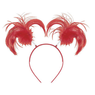 Amscan Supporter Head Bopper Ponytail Red