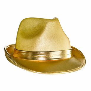 Supporter Metallic Fedora Hat Gold