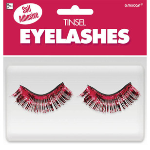 Amscan Supporter Eyelashes Red