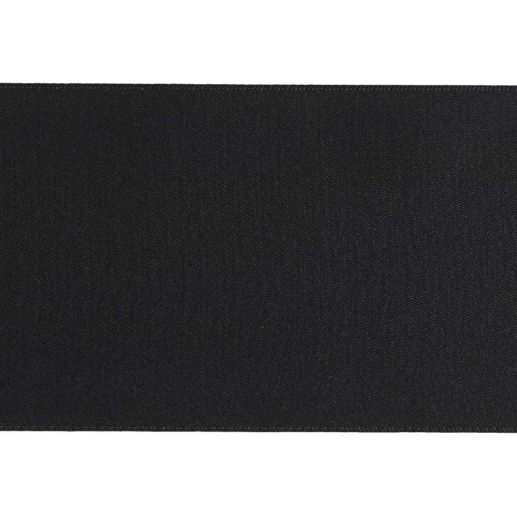 Berisfords Large Double-Sided Polyester Satin Ribbon Black