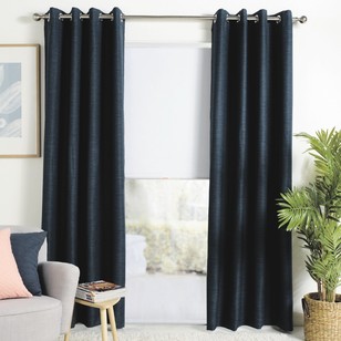 Gummerson Rylee Eyelet Curtains Navy 80 - 140 x 160 cm