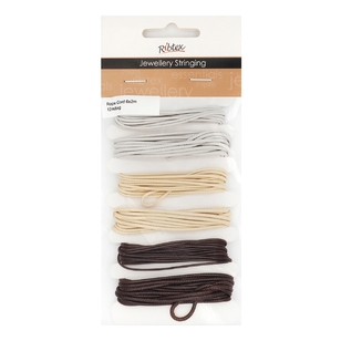 Ribtex Jewellery Stringing Satin Rope Cord Grey & Black 2 m