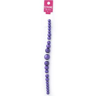Ribtex Strung Glass Pearls & Rondelles Purple