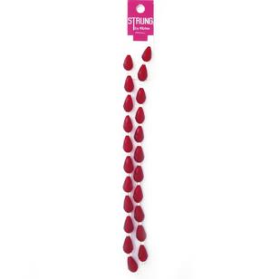 Ribtex Strung Faceted Teardrop Glass Beads 22 Pack Red