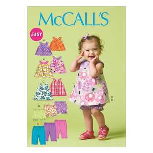 McCall's Pattern M6912 Infants' Reversible Top Dresses Bloomers & Pants All Sizes