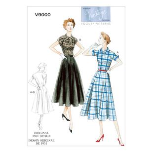 Vogue Pattern V9000 Misses' Dress & Belt