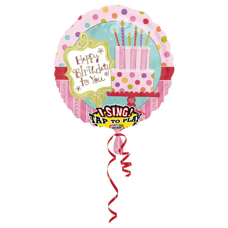 Amscan Foil Singatune Happy Birthday  Party  Cake Balloon