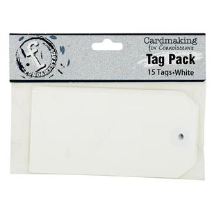 Fundamentals Rectangle Tag Pack 15 Pack White
