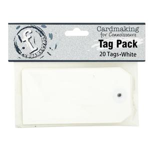 Fundamentals Rectangle Tag Pack 20 Pack White