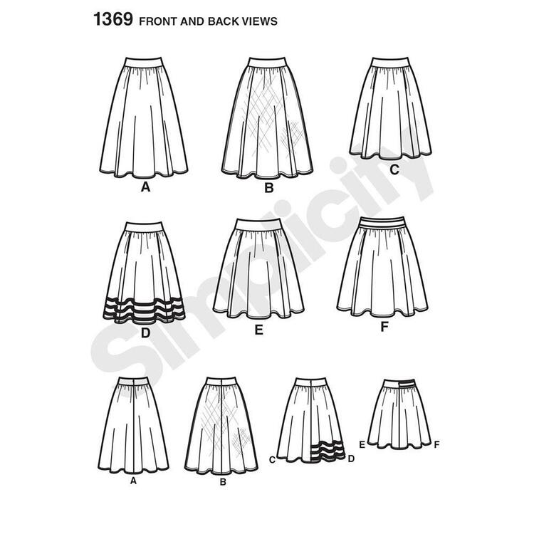 Simplicity Pattern 1369 Women's Skirt
