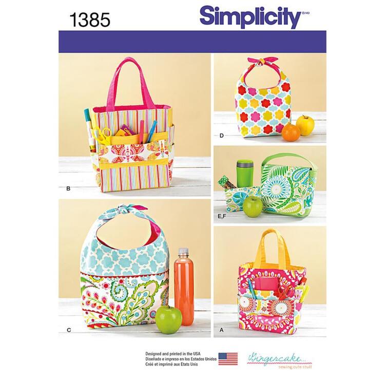 Simplicity S9398 Assorted Tote Bags & Purse Sewing Pattern