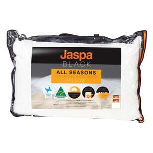 Jaspa Black All Seasons Pillow White Regular
