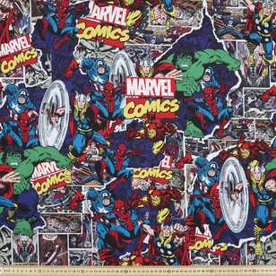 Marvel Comics Break Thru Fabric Multicoloured 110 cm