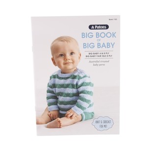 Patons Big Book Of Big Baby 4 & 8 Ply 1101 White