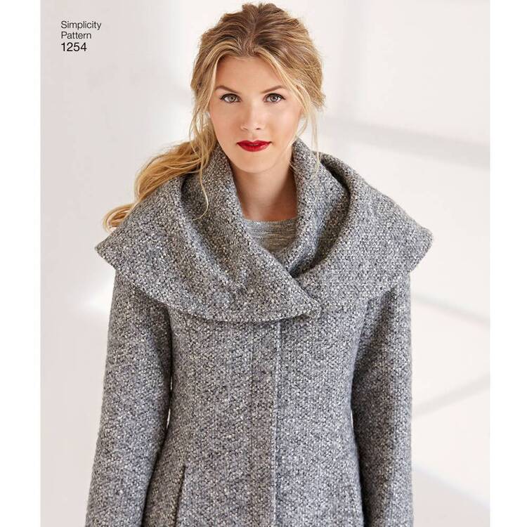 Simplicity Pattern 1254 Misses' Leanne Marshall Easy Lined Coat Or Jacket