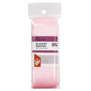 Birch Blanket Binding 4 Metre Roll Pink 36 mm x 4 m