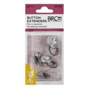 Birch Button Extenders Silver